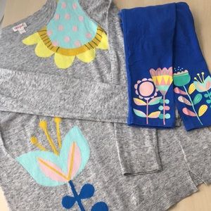 Girls Sweater/legging floral set.